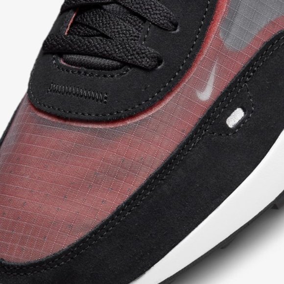 Nike Waffle One SE Black, Red, Grey and White Mesh Trainer Runner Running Shoe - Picture 7 of 12